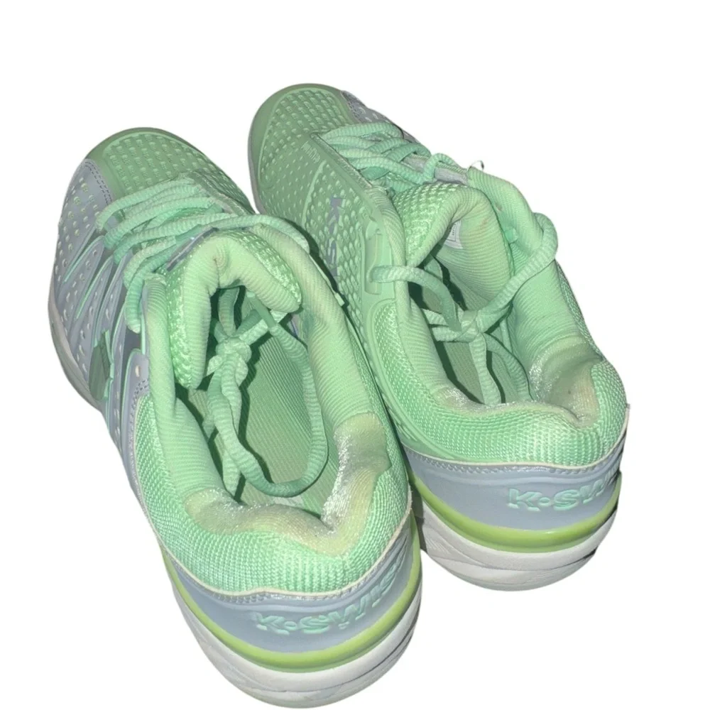 K-Swiss Women’s Court Shoes Green Grey Non Marking Indoor SZ 9 - Picture 11 of 16